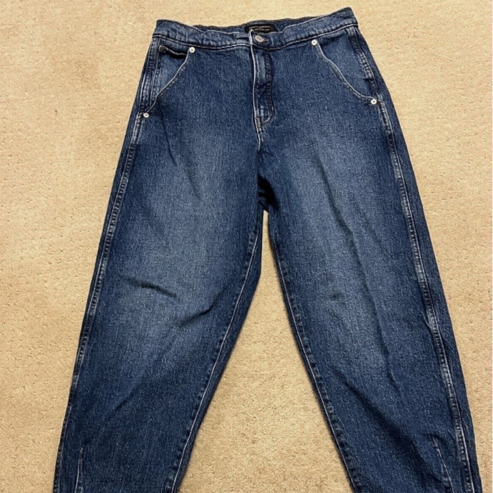 Women’s Banana Republic High Rise Barrel Fit 29/8 Long Dark Wash Jeans